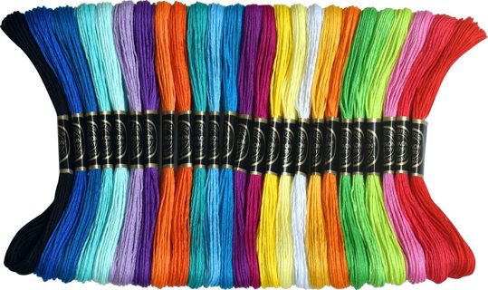 Embroidery Floss Thread (25 Skeins)
