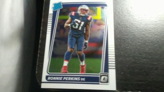 2021 DONRUSS OPTIC RATED ROOKIE RONNIE PERKINS NEW ENGLAND PATRIOTS FOOTBALL CARD# 283