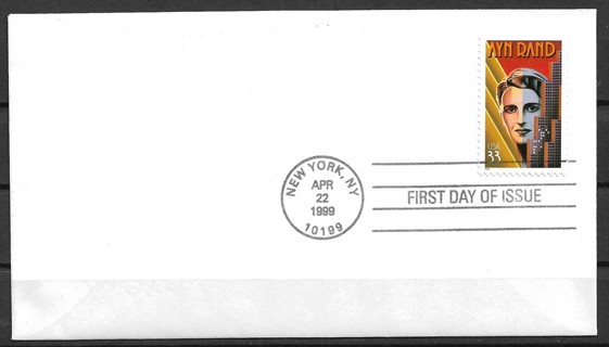 1999 Sc3308 Ayn Rand FDC