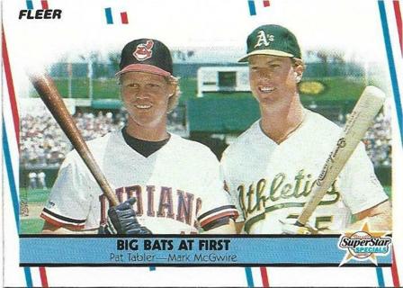 1988 FLEER MARK McGWIRE / PAT TABLER BIG BATS AT FIRST CARD