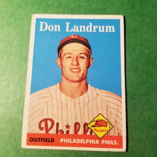 1958 - TOPPS BASEBALL CARD NO. 291 -  DON LANDRUM - PHILLIES