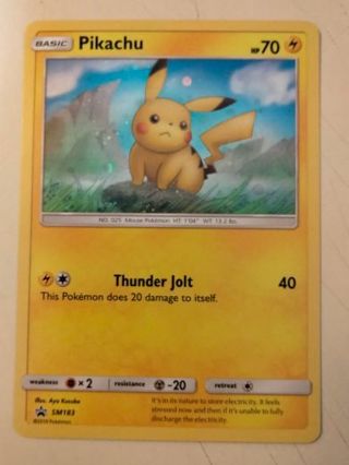 Pikachu sm183 rare holo promo NM