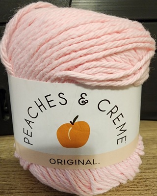 NEW - Peaches & Cream Yarn - "Pastel Pink" 100% Cotton