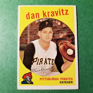 1959 - TOPPS EXMT - NRMT BASEBALL - CARD HI  NO. 536 - DAN KRAVITZ - PIRATES- BV= $16