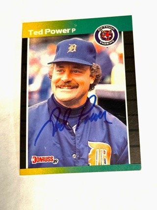 Autographed Ted Power - Detroit Tigers - 1989 Donruss Baseball Card #153