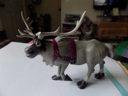 5 inch wide Sven of Disney's Frozen with pink harness, large rack of horns