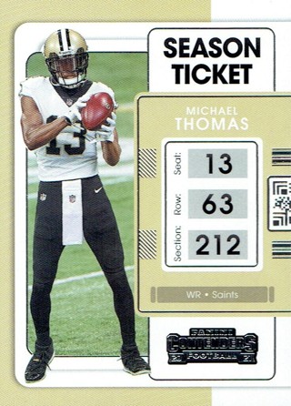 Panini 2021 Contenders Season Ticket Collectible Football Card #70 Michael Thomas