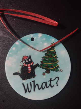 "What?" Cat Ornament