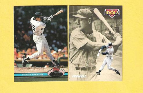 1991 Topps Stadium Club Frank Thomas + Pinnacle Robin Ventura Idols Lou Gehrig White Sox Baseball 