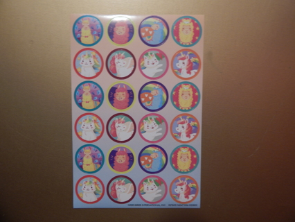 Darling sheet of Colorful cute LLAMAS variety stickers--NEW