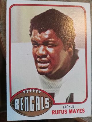 1976 TOPPS RUFUS MAYES CINCINNATI BENGALS FOOTBALL CARD # 391