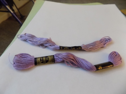 2 skiens of purple embrodery floss