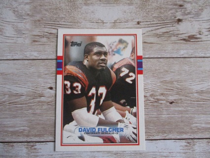 David Fulcher Topps 1989 football trading cards # 33