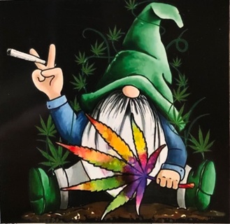 Weed Gnome - 3 x 3” MAGNET - GIN ONLY