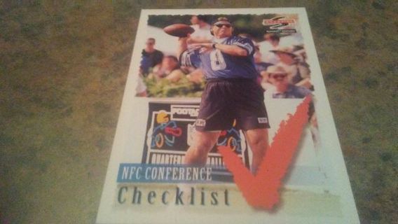 1995 PINNACLE NFC CONFERENCE CHECKLIST TROY AIKMAN DALLAS COWBOYS FOOTBALL CARD# 198