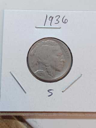 1936 Buffalo Nickel! 30.5