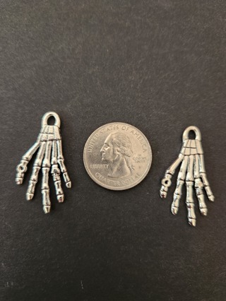 (2) Creepy Hand Charms/Pendants