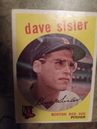 1959 T.C.G. DAVE SISLER BOSTON RED SOX BASEBALL CARD# 384