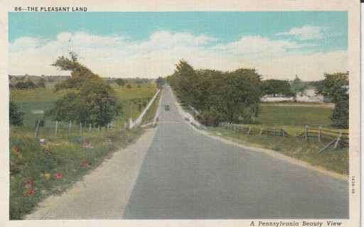 Vintage Used Postcard: (k): 1943 Pennsylvania Beauty View