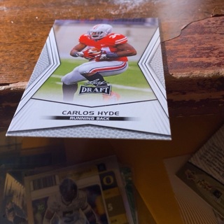 2021 leaf draft Carlos Hyde football card 