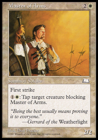 1997 Magic the Gathering Master of Arms MTG Card