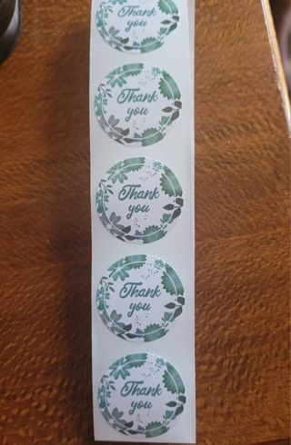 10 Thank You Stickers