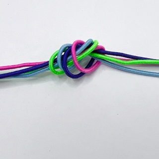 4 Pc Elastic Stretch Cord - Pink, Purple, Green Blue