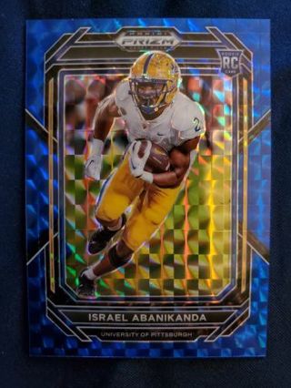 2023 Panini Prizm Draft Picks Blue Finite Israel Abanikanda