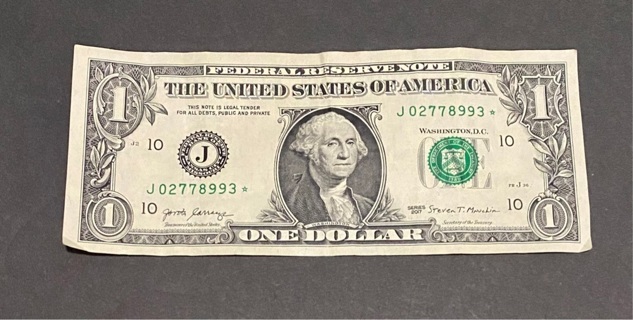 Nice One Dollar Bill * Star Note!