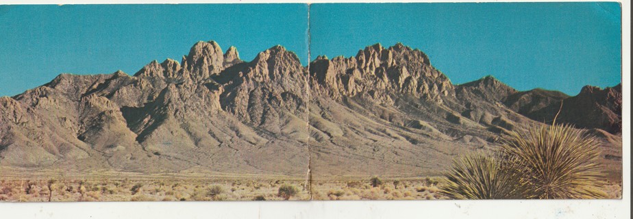 Vintage Unused Postcard: b: Fold Out, Organ Mountains, NM