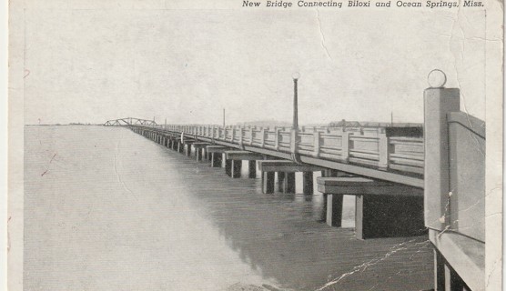 Vintage Used Postcard: g: New Birdge Connecting Biloxi & Ocean Springs, Mississippi