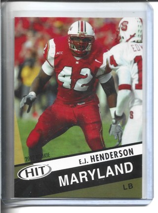 2003 Sage Hit E.J. Henderson Rookie NFL Football Card 