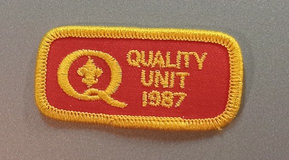 Rounded edge border Quality Unit 1987 patch boy scout scouts bsa 