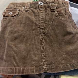 Girls brown corduroy skort