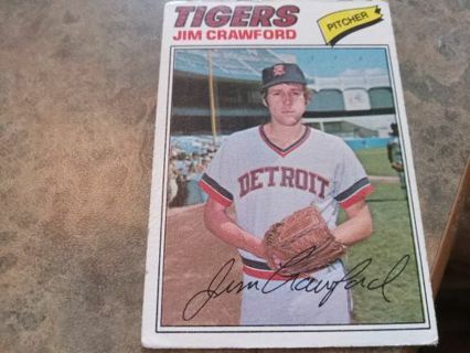 1977 TOPPS JIM CRAWFORD DETROIT TIGERS BASEBALL CARD# 69