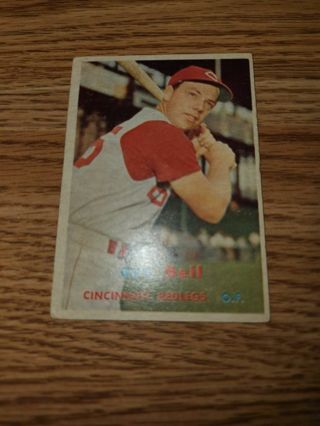 1957 Topps Baseball Gus Bell #180 Cincinnati Reds, good condition, Free Shipping!