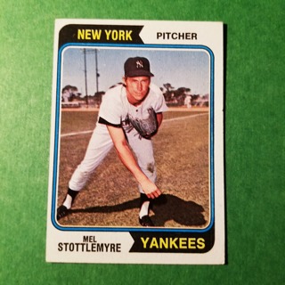 1974 - TOPPS  NRMT- MINT BASEBALL - CARD NO - 44 - MEL STOTTLEMYRE - YANKEES