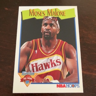 1991-92 NBA Hoops - [Base] #318 Milestones - Moses Malone