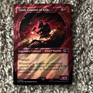 Gimli, Counter Of Kills Showcase Surge Foil Lord Of The Rings LTR MTG Magic