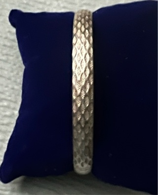Vintage .999 Sterling 23 gm Snake Pattern Engraved Bracelet
