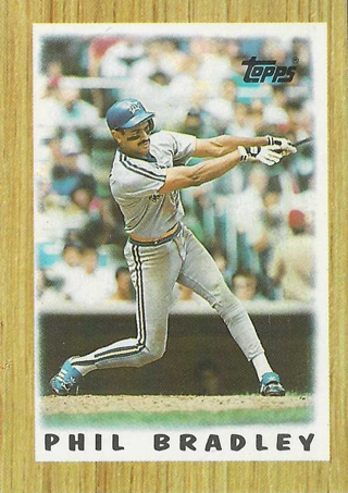 1987 Topps League Leader Minis Phil Bradley #70