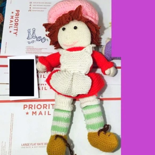 Strawberry Shortcake Crochet Knit Doll Amigurumi Handmade Yarn Doll Plush 22" FREE SHIPPING