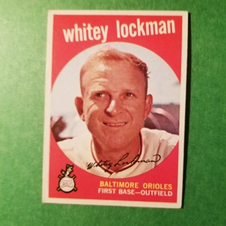 1959 - TOPPS EXMT - NRMT BASEBALL - CARD NO. 411 - WHITEY LOCKMAN - ORIOLES