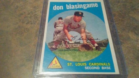 1959 TOPPS DON BLASINGAME ST. LOUIS CARDINALS BASEBALL CARD# 491