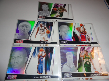 Lot of 5 2005-06 Topps Luxury Box NBA Trading Cards Ray Allen/Jason Terry/Sam Cassell Plus