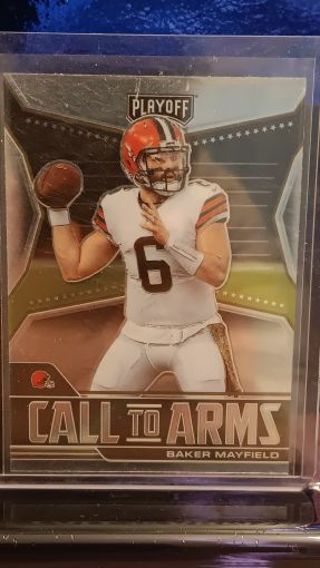 2021 PANINI PLAYOFF BAKER MAYFIELD CALL TO ARMS #CA-BMA CLEVELAND BROWNS