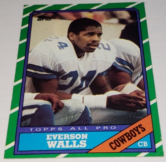 ♨️♨️ 1986 Topps Everson Walls Football card # 135 Dallas Cowboys ♨️♨️ All Pro