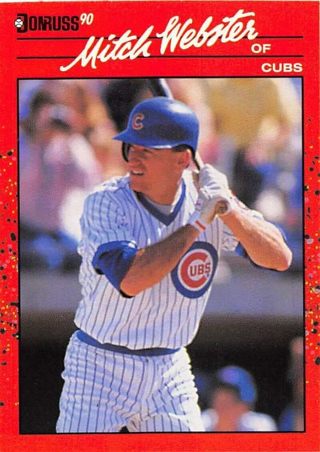 Mitch Webster 1990 Donruss Chicago Cubs