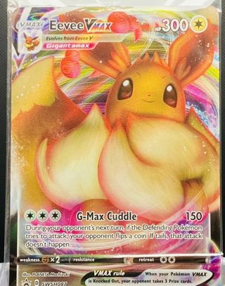 NM SEALED Ultra Rare Eevee VMAX Textured full Art Shining Fates Pokemon card TCG SWSH