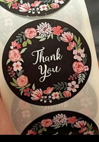⭐NEW⭐(4) Thank you stickers. Brand new, without tags.
